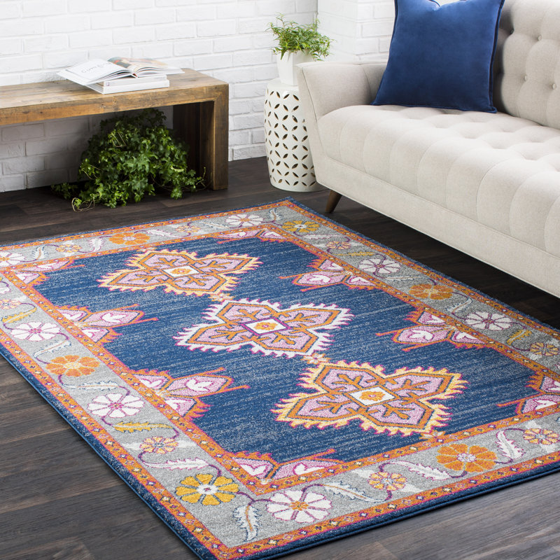 Bungalow Rose Tapis oriental bleu / orange Arteaga et Commentaires